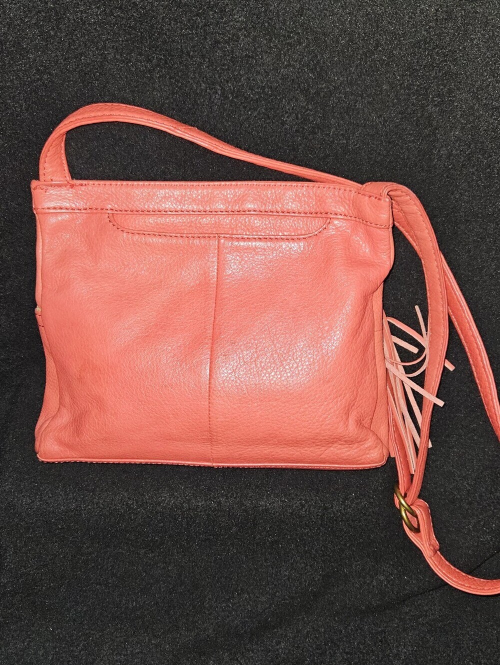 HOBO Cassie Coral Leather Crossbody with Fringe Tassel Hangtag - Picture 2 of 13